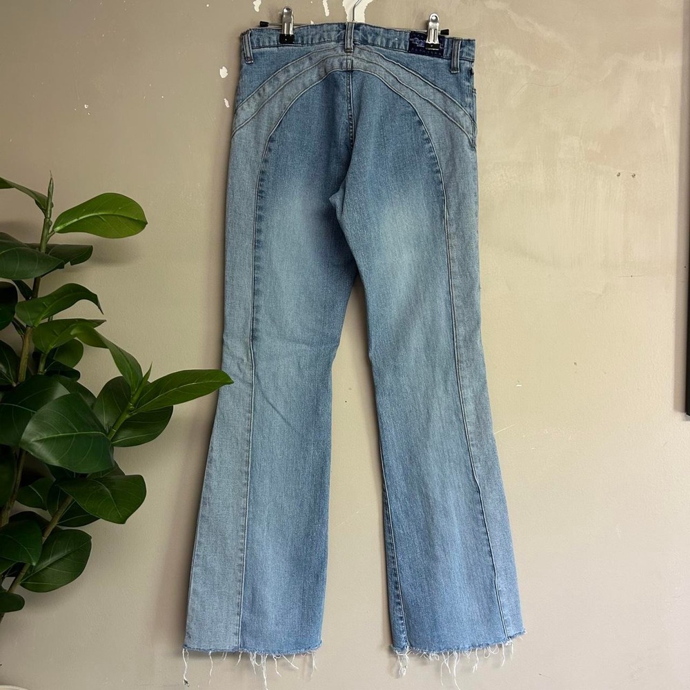 Tyte Vintage Y2K Embroidered Light Wash Flare Jeans Blue Size 7 29x32.5
